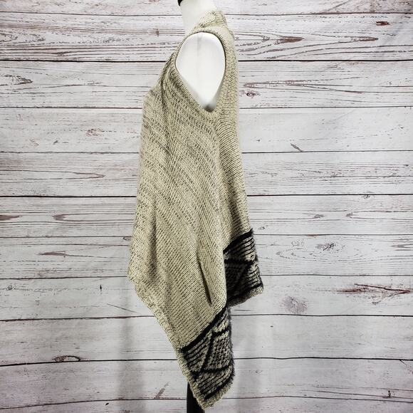 BCBGMAXAZRIA Women's Knit Wool Blend Metallic Open Cardigan Medium - Picture 3 of 12